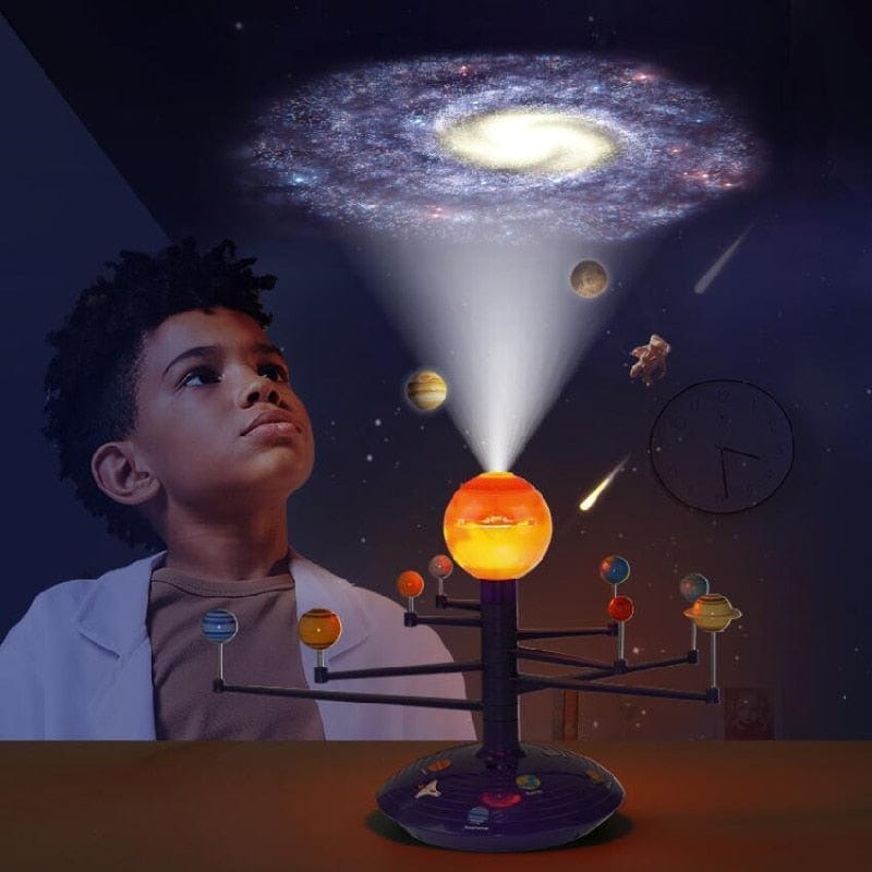 Sistema Solar Oito Planetas Com Luz e Projeção - Para seu filho construir